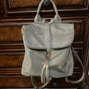 Sage green Bookbag purse